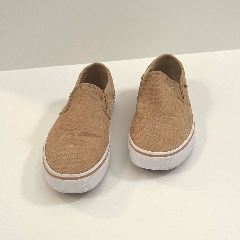 Vans Slip-On Suede Sneakers in Tan - Picture 13 of 13